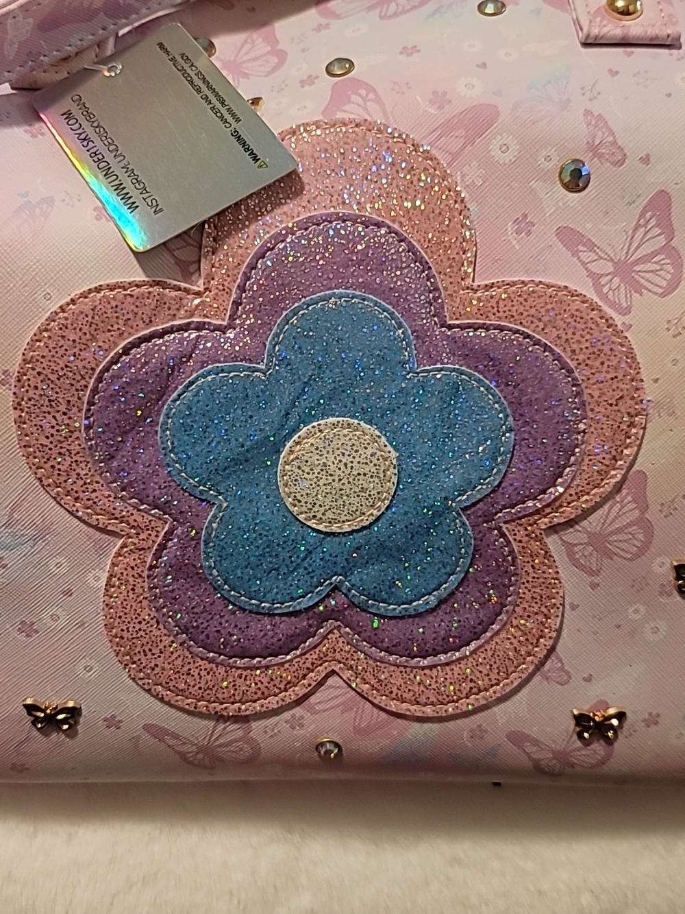 π¦πΈNWT Under One Sky Butterfly Theme Weekend Duffle BagπΈπ¦ - Picture 6 of 11